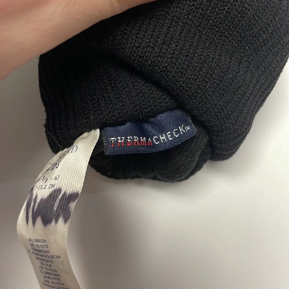 Lands’ End kids thermal check gloves size medium grey